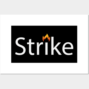 Strike being a strike text design Posters and Art